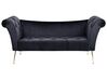 Chaise longue fluweel zwart NANTILLY_858417