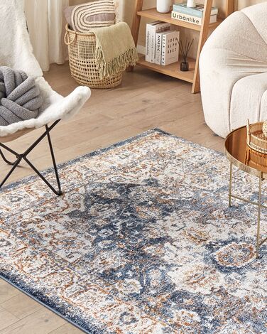 Area Rug 200 x 300 cm Beige and Blue DVIN