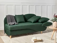 Right-Hand Chaise Longue MERI with Storage Faux Linen Green_937735