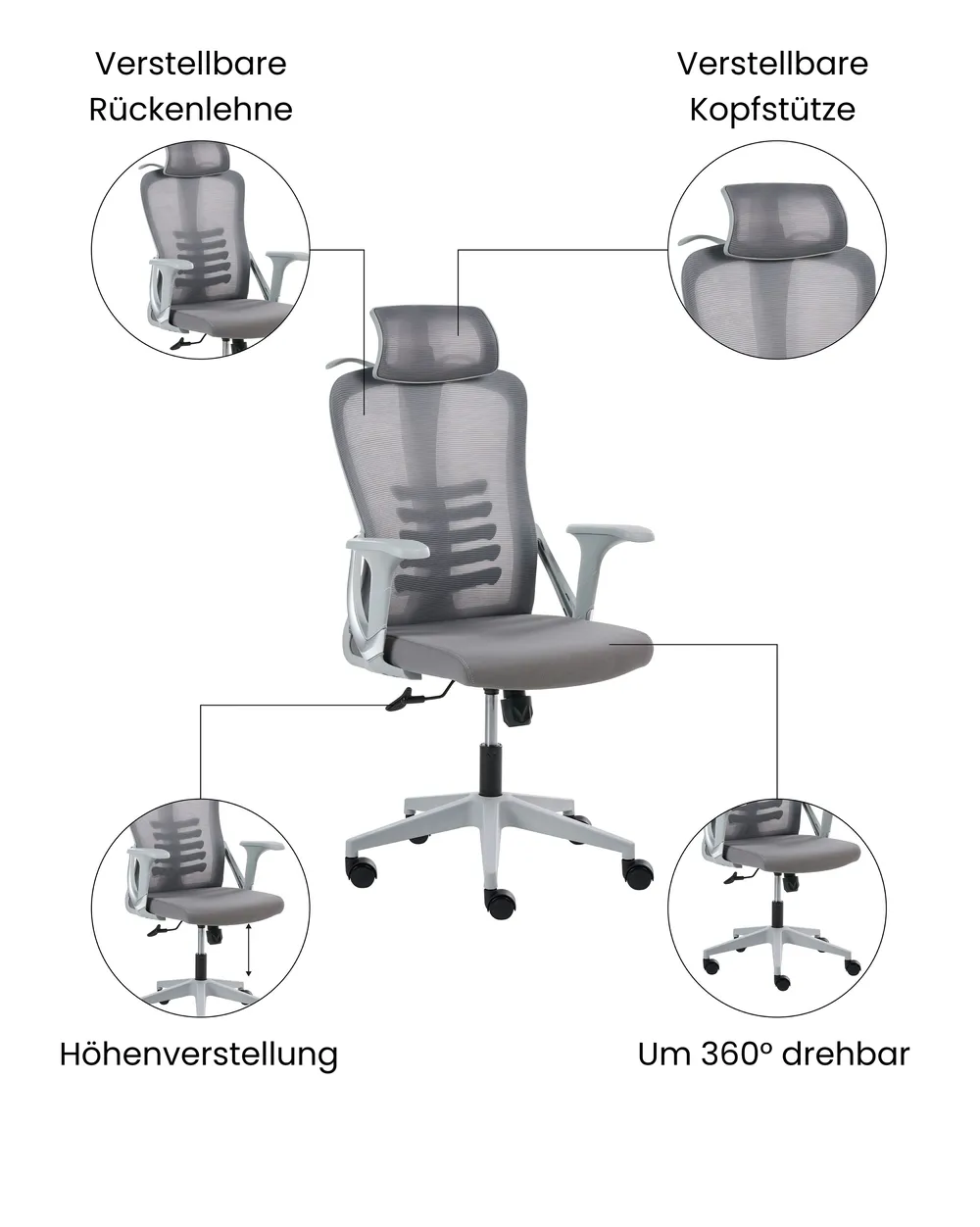 Bürostuhl ERGONOX Grau_1071051