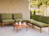 Ensemble de jardin 4 places en bois d'acacia certifié vert olive FRASCATI_931051