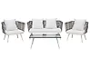 Garden Lounge Set with Table 4 Seater RAGUSA PE Rattan Off-White