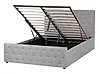 Ottoman Bed AMIENS Fabric Light Grey 140 x 200 cm (EU Double)