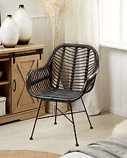 Esszimmerstuhl CANORA Rattan Schwarz_1177902