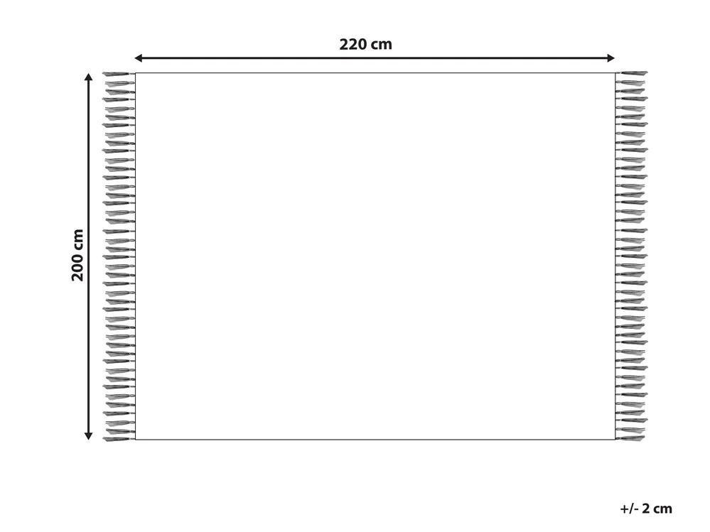Narzuta na łóżko BERE Bawełna 200 x 220 cm Beżowoszary_918072