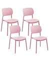 Set of 4 Garden Chairs TUPIZA Pink