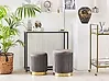 Set of 2 Storage Pouffes MIRAMAR Velvet Grey