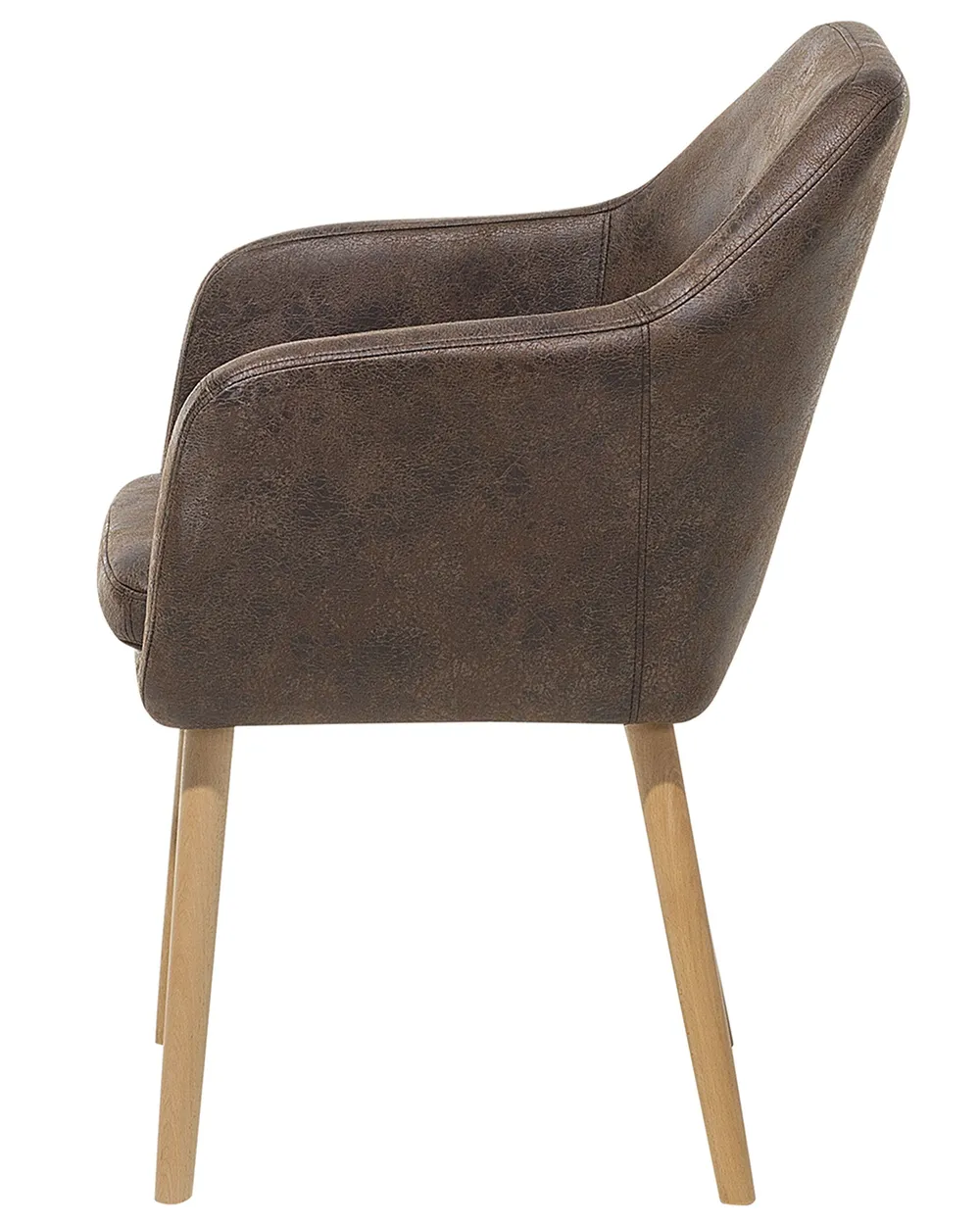 Dining Chair YORKVILLE Faux Leather Dark Brown_1075062