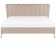 Bett mit Lattenrost Samtstoff MIRIBEL 180 x 200 cm Taupe_870589