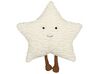 Sada 2 dekoračných vankúšov v tvare hviezdy 40 x 40 cm biela STARFRUIT_879462