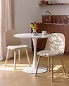 Set of 2 Dining Chairs ANKENY Faux Leather Beige