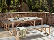 Garden Bench NOTTERI 180 cm Concrete Grey_1179057