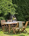 Set of 4 Garden Chairs PARAGGI Certified Acacia Wood Dark Brown