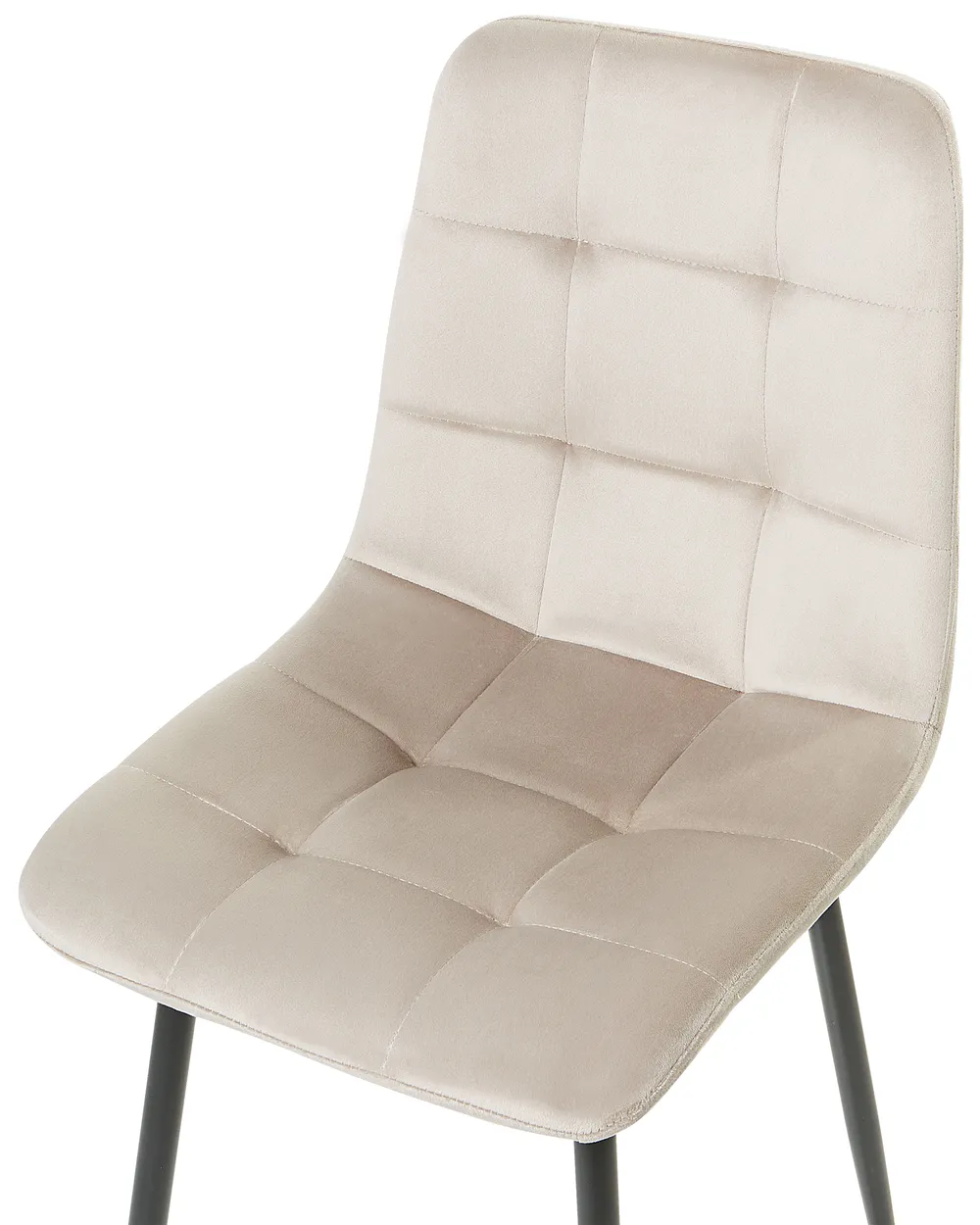 Set di 4 sedie da pranzo POWELL Velluto Beige_1100219