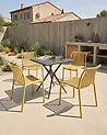 Set of 4 Garden Chairs ARICCIA Mustard