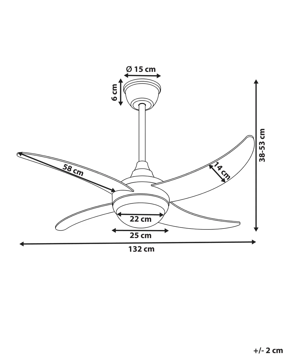 Ceiling Fan with Light CHACANA with Remote LED Brass_1133516