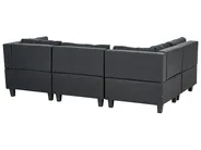Modular Corner Sofa 4 Seater UNSTAD Fabric Black Right Hand_924722