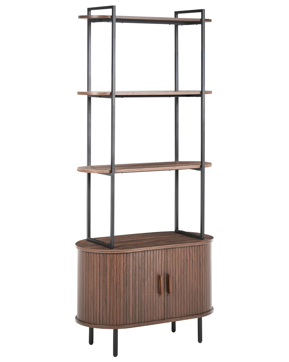 4 Tier Shelving Unit BRADLEY 180 cm Dark Brown - Beliani.cz