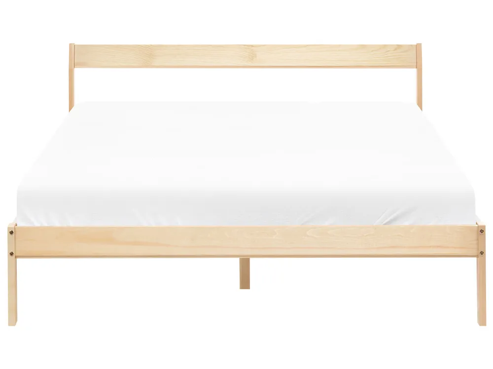 Bett mit Lattenrost Kiefernholz MADONE 140 x 200 cm Hellbraun_1131074