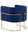 Fauteuil club en velours bleu foncé SIRKKA_761660