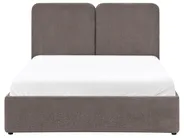 Bett mit Stauraum ARBOIS Chenillegewebe Taupe 140 x 200 cm_1023108