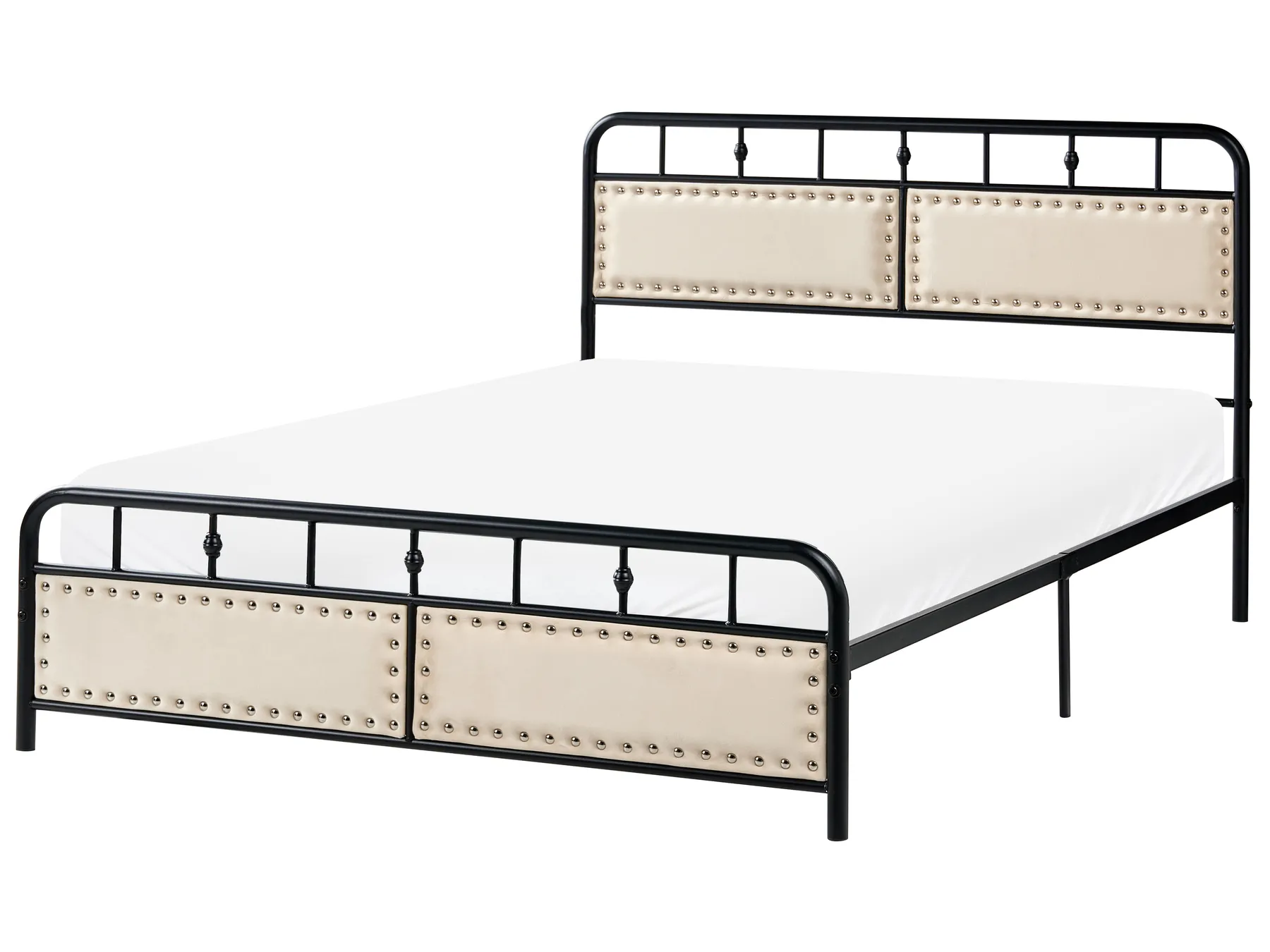 Bett mit Lattenrost Metall BREUILLET 140 x 200 cm Schwarz_1033474