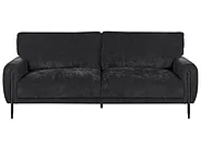 Sofa 3-Sitzer SKARO Chenillegewebe Schwarz_1156707