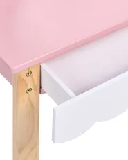 Kids Vanity Table with Chair LENAH Pink_1083573