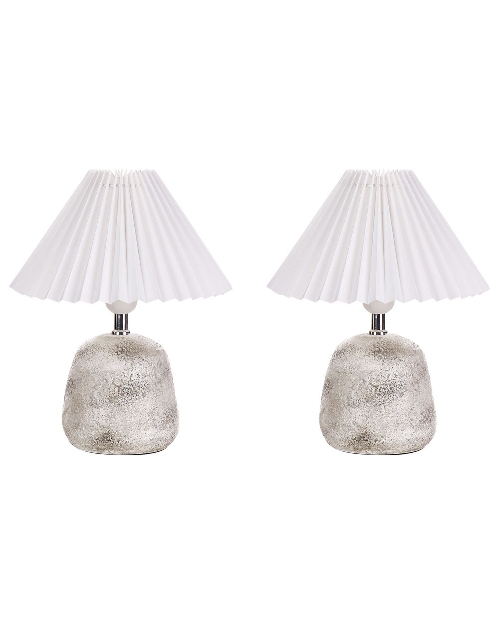 Set of 2 Table Lamps ZEYI Ceramic White