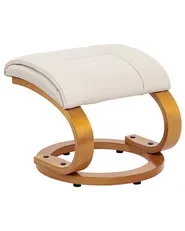Poltrona massaggiante FORCE con poggiapiedi Pelle sintetica Beige chiaro_965023