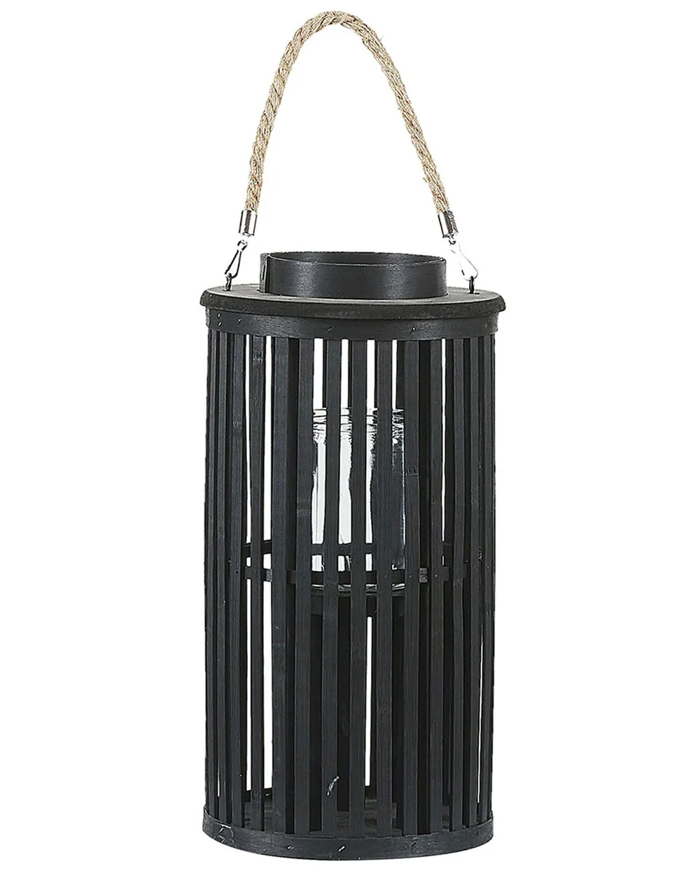 Lantern LUZON 40 cm Willow Wood Black_774419