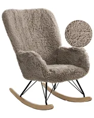 Rocking Chair AKRA Faux Fur Taupe_1033119