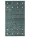 Tapis gabbeh en laine 80 x 150 cm vert CALTI_870310