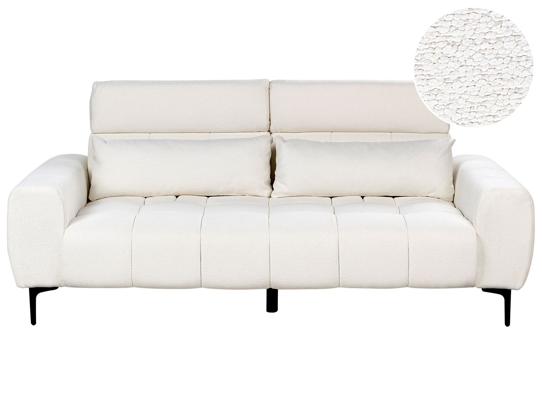 3-Sitzer Sofa Bouclé weiß VEGAMO_925353