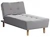 Chaise Longue ALSTEN Fabric Dark Grey