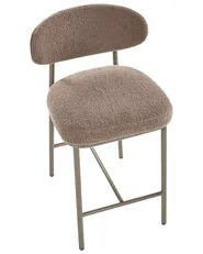 Set of 2 Bar Chairs UNITY Boucle Taupe_1042287