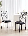 Set of 2 Dining Chairs GIRARD Metal Black