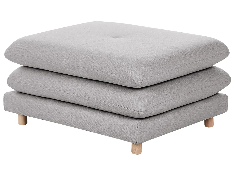 Sofa 2 Seater HEDEN with Ottoman Fabric Grey_950681