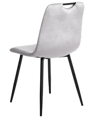 Set di 4 sedie da pranzo ARGYLE Velluto Grigio chiaro_995918