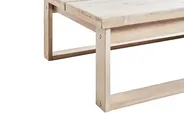 Sun Lounger with Cushion AZZANELLO Reclining Acacia Wood Off-White_956854
