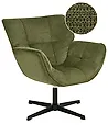 Swivel Armchair AUMA Fabric Green