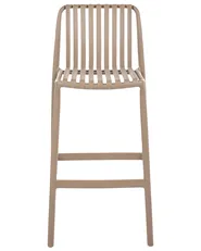Zestaw 2 krzeseł barowych ARICCIA Materiał syntetyczny Jasnobrązowy_1149245