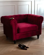 Armchair CHESTERFIELD Velvet Burgundy_1182609