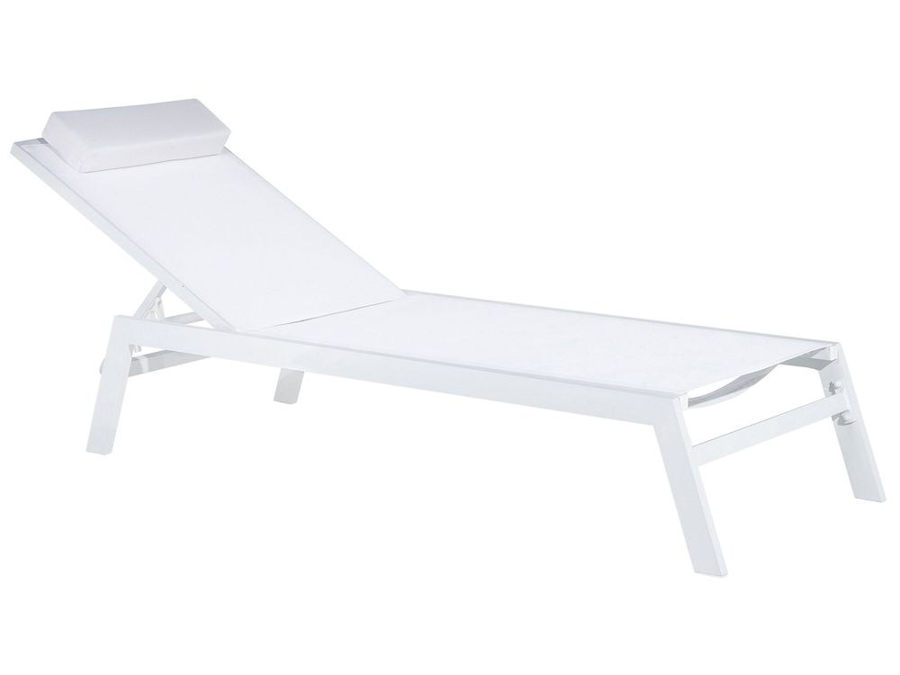 White plastic reclining sun lounger outlet