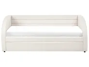 Trundle Bed Boucle ALBIAC 90 x 200 cm (EU Single) White_1021951