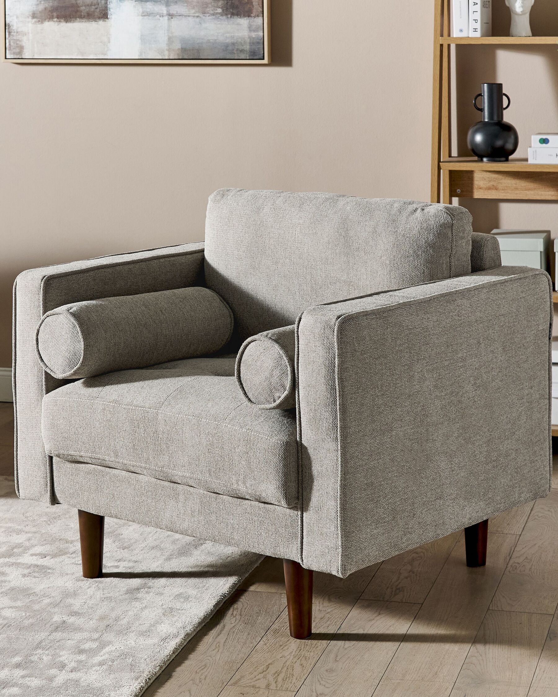 Fabric Armchair Taupe NURMO_896342