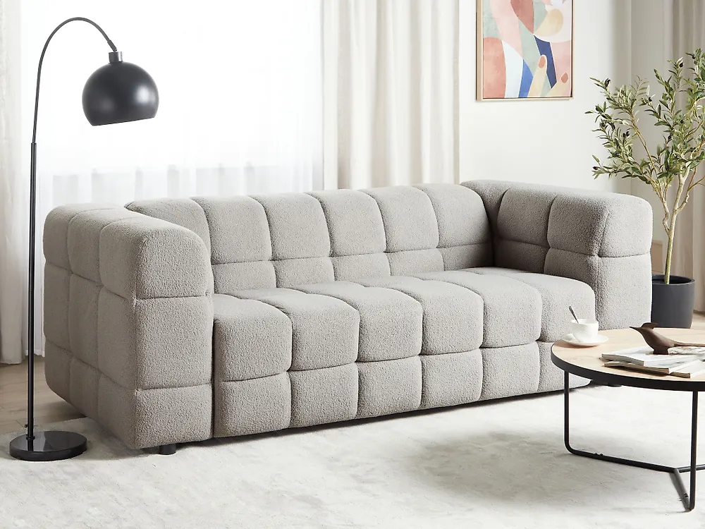 Sofa 3 Seater MULLOLA Boucle Grey_1185155