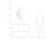 Specchio da bagno con luce LED LOUE 60 cm 120 cm Argento_894389