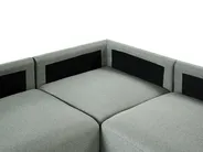 Modular Corner Sofa 5 Seater MESNALI Fabric Green Left Hand_1046675