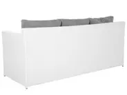 Garden Lounge Set with Table and Ottoman 6 Seater ROMA PE Rattan White_677895